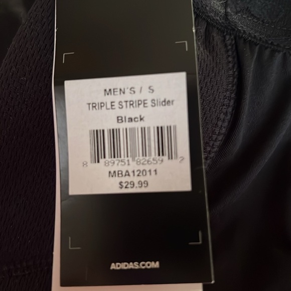 Adidas AeroReady Triple Stripe Slider, NWT, Size Men’s S, Waist 11-12” (T4) - Picture 3 of 7